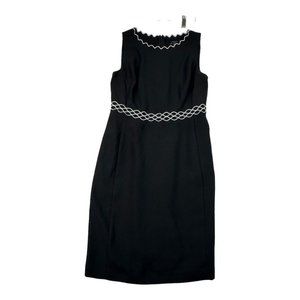 Ann‎ Taylor Sleeveless Dress sz 2 Petite Black/White